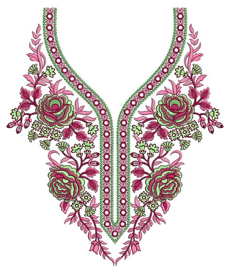 embroidery designs for neckline